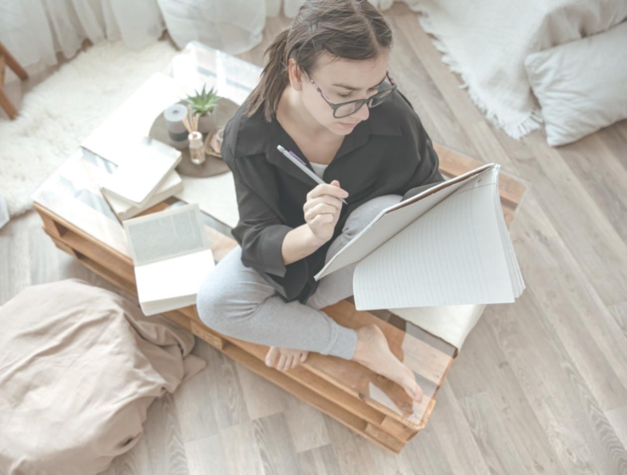 Financial planning workspace with charts and calculators